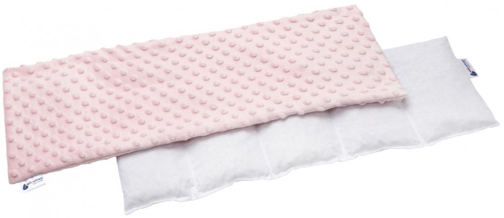 Nichiduta Pernuta anticolici umpluta cu samburi de cirese Minky Pink 20x60 cm