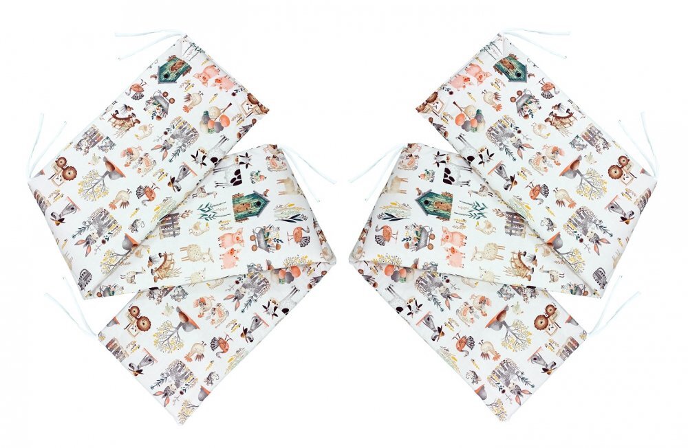 Nichiduta Set aparatori laterale pentru patut 120 x 60 cm Ferma