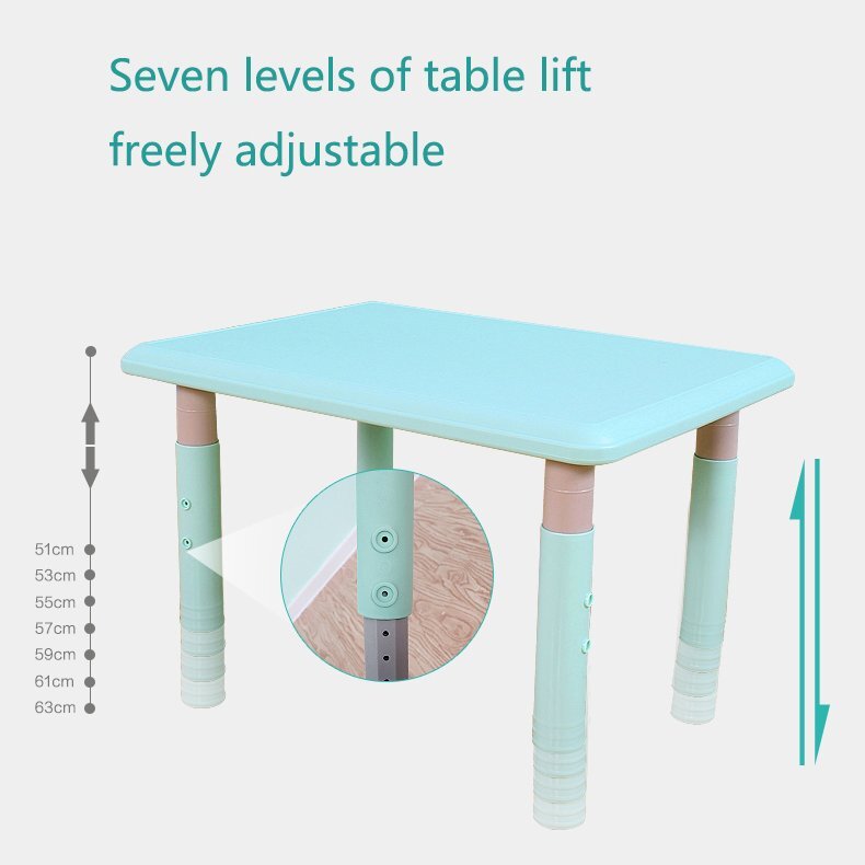 Nichiduta Set masuta si scaunel cu inaltime reglabila 60x60 cm Lift Mint