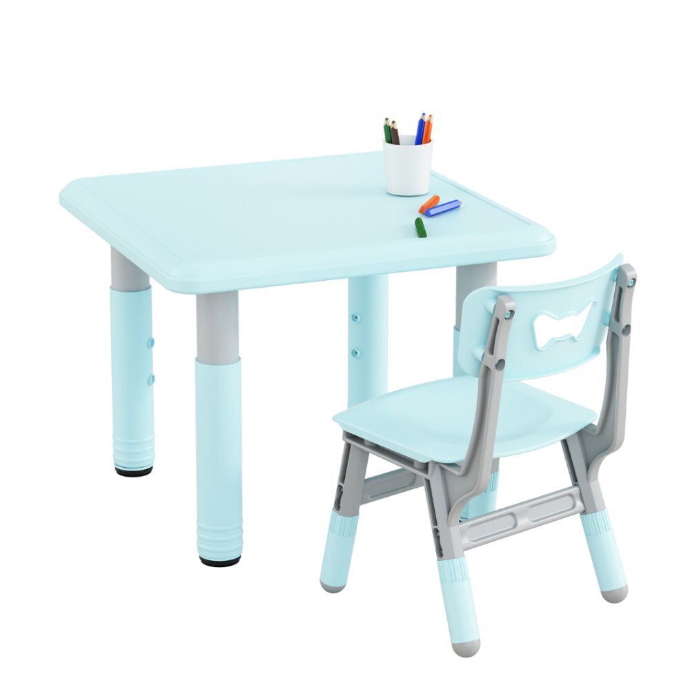 Nichiduta Set masuta si scaunel cu inaltime reglabila 60x60 cm Lift Mint