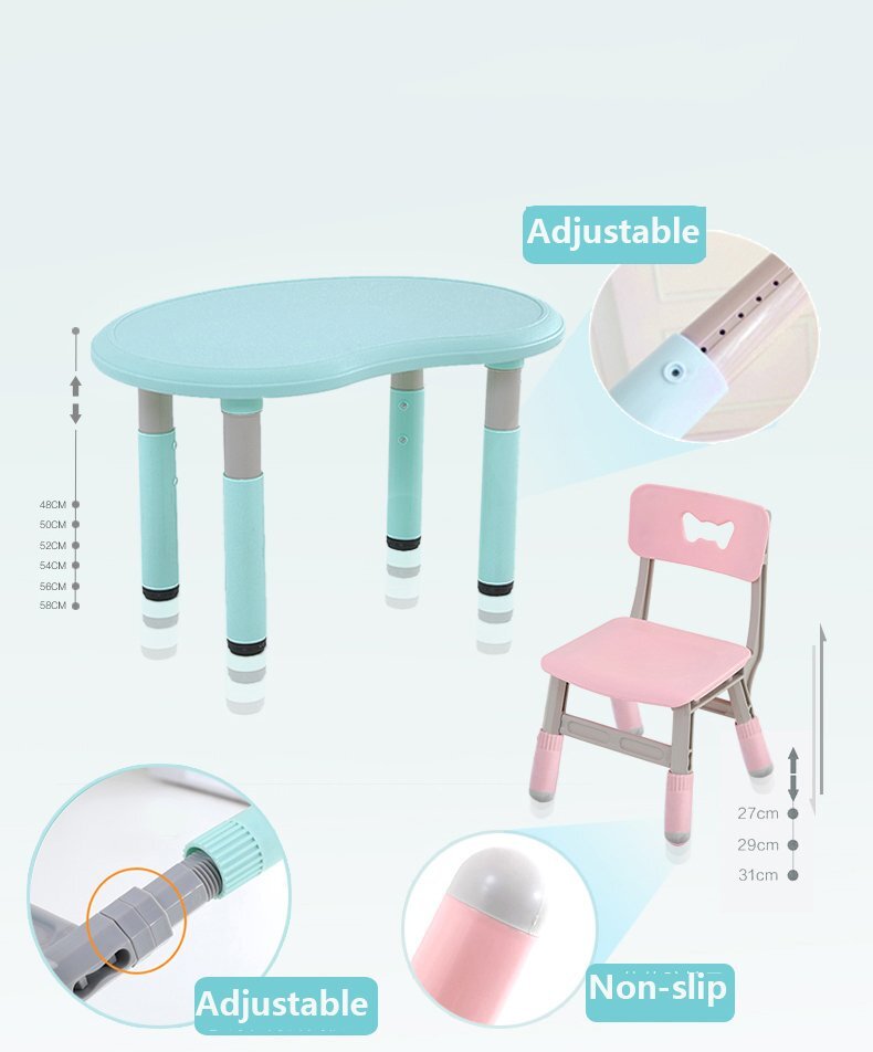 Nichiduta Set masuta si scaunel cu inaltime reglabila Study Pink