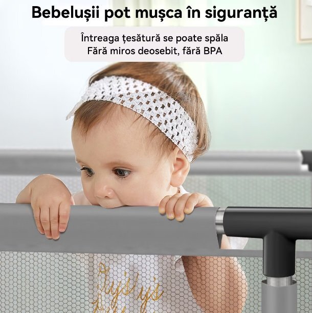 Nichiduta Tarc de joaca copii Dark Grey 120 x 220 cm Oxford 210d cadru metalic poarta acces cu fermoar covoras spuma cu doua fete cos baschet porti de fotbal 4 inele ajutatoare 100 bile incluse
