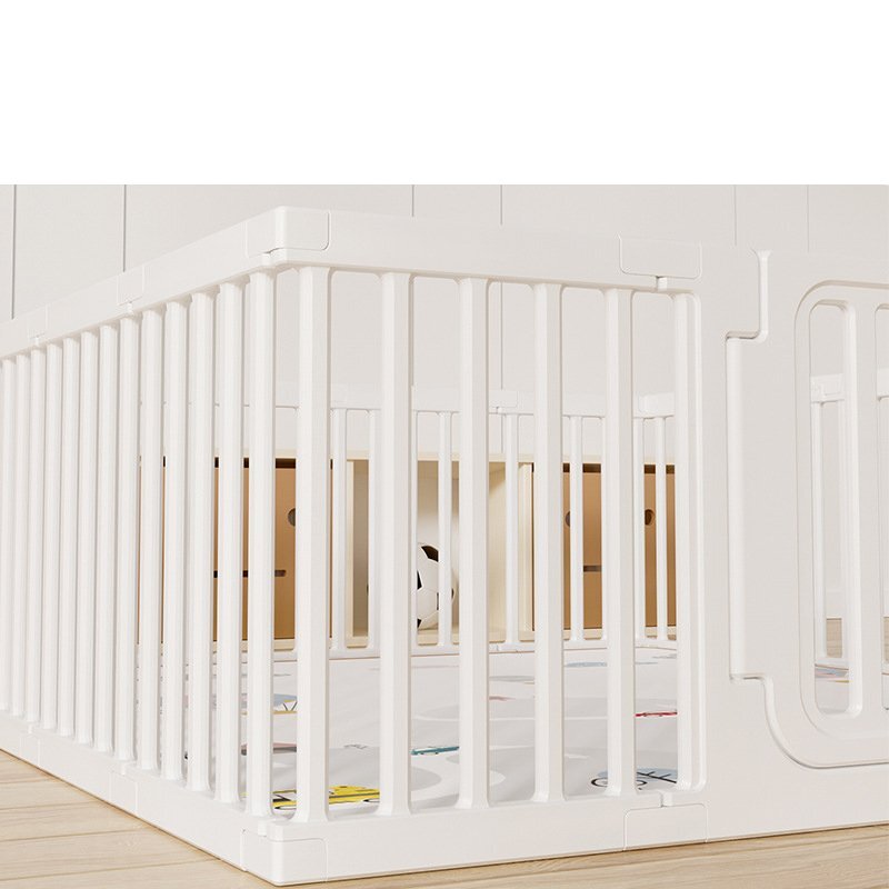 Nichiduta Tarc de joaca pentru copii Safe Play White 150 x 180 x 67cm cu poarta de siguranta covoras si 100 bile incluse