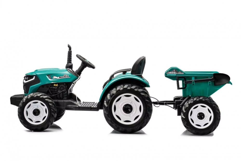 Nichiduta Tractor cu remorca Speed Track Greenacumulator 24V8Ah2 motoare x 200wroti EVAscaun din pielefaruri cu lumini ledsezut spatiostelecomanda 2.4Gdesign realistic