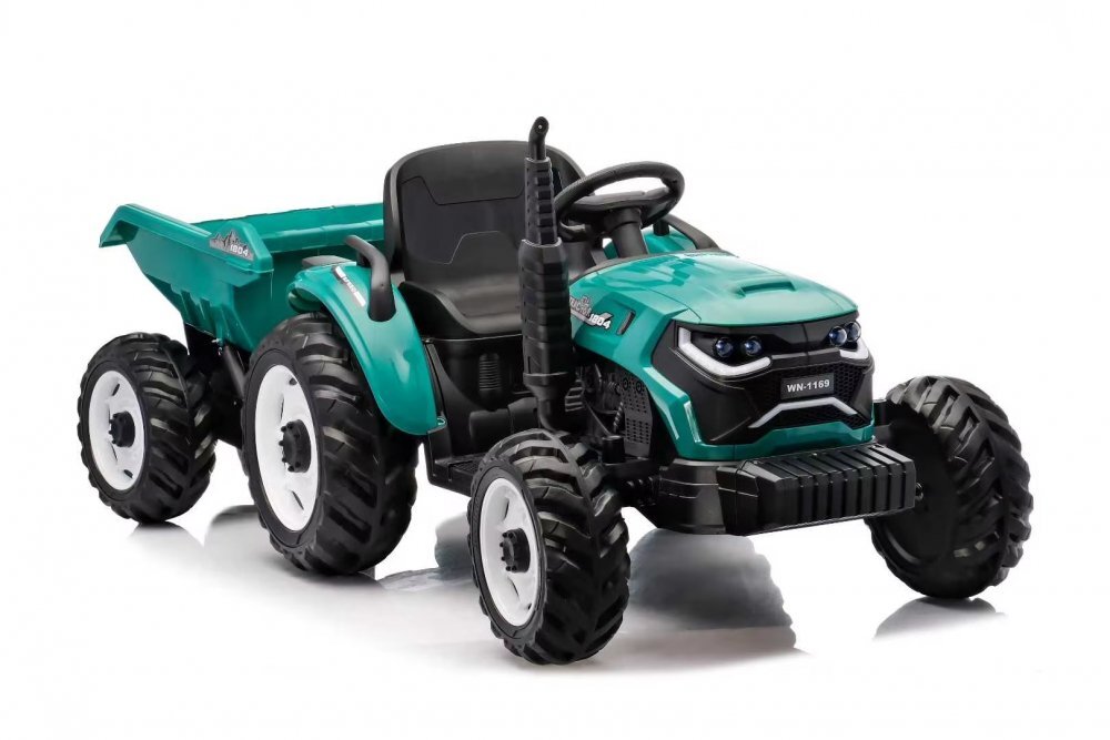 Nichiduta Tractor cu remorca Speed Track Greenacumulator 24V8Ah2 motoare x 200wroti EVAscaun din pielefaruri cu lumini ledsezut spatiostelecomanda 2.4Gdesign realistic