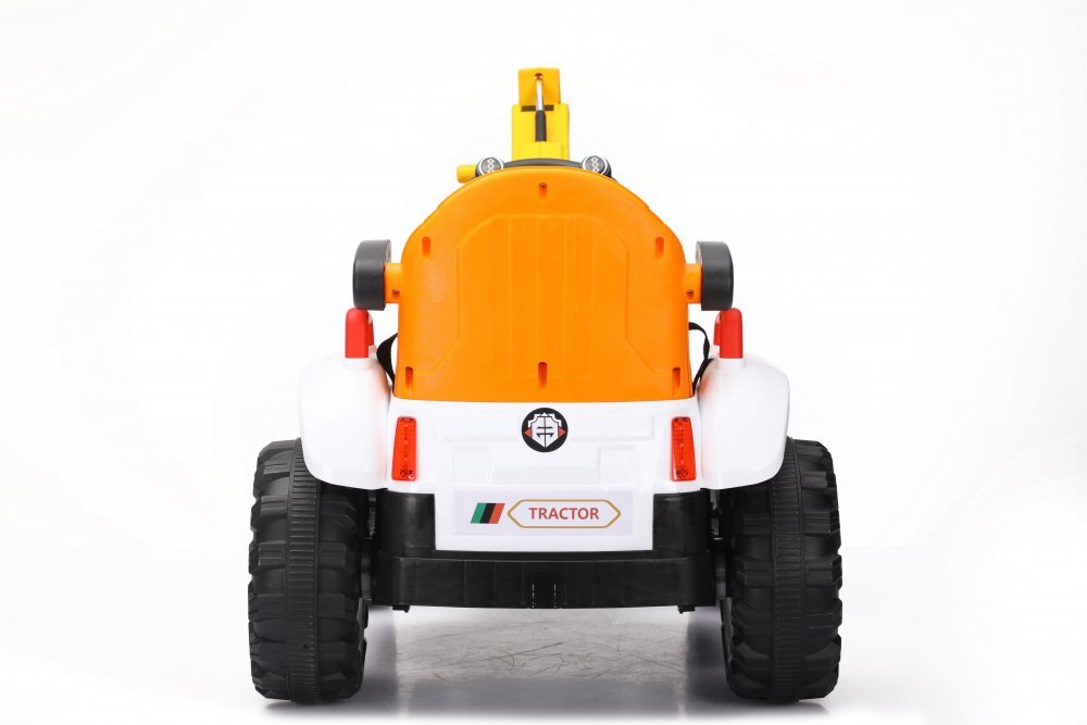 Nichiduta Tractor electric cu cupa pentru copii Digger Scorpion Yellow 12Vtelecomanda 2.4G2 motoarex25wscaun din piele ecologicacupa mobilasuport picioarecotiereroti late rezistentemuzicadimensiune 118x58x55cm