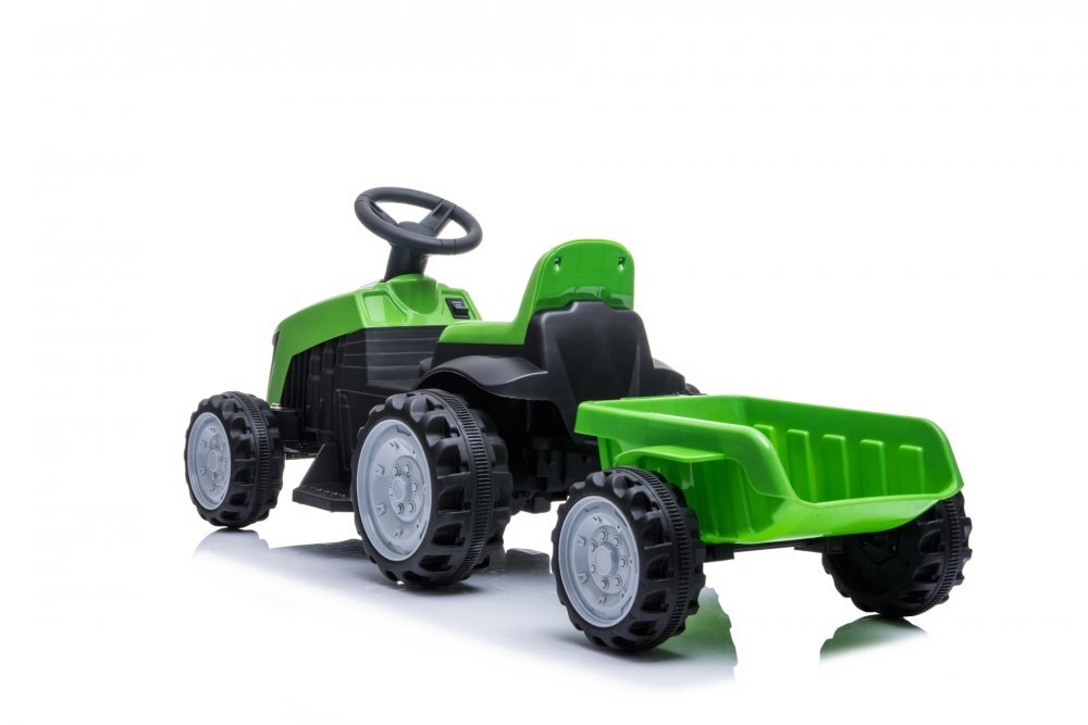 Nichiduta Tractor electric cu remorca pentru copii XXL Green Acumulator 6V4Ah Motor 22w Roti late si rezistente Remorca detasabila Pornire la buton Sarcina maxima admisa 25 kg