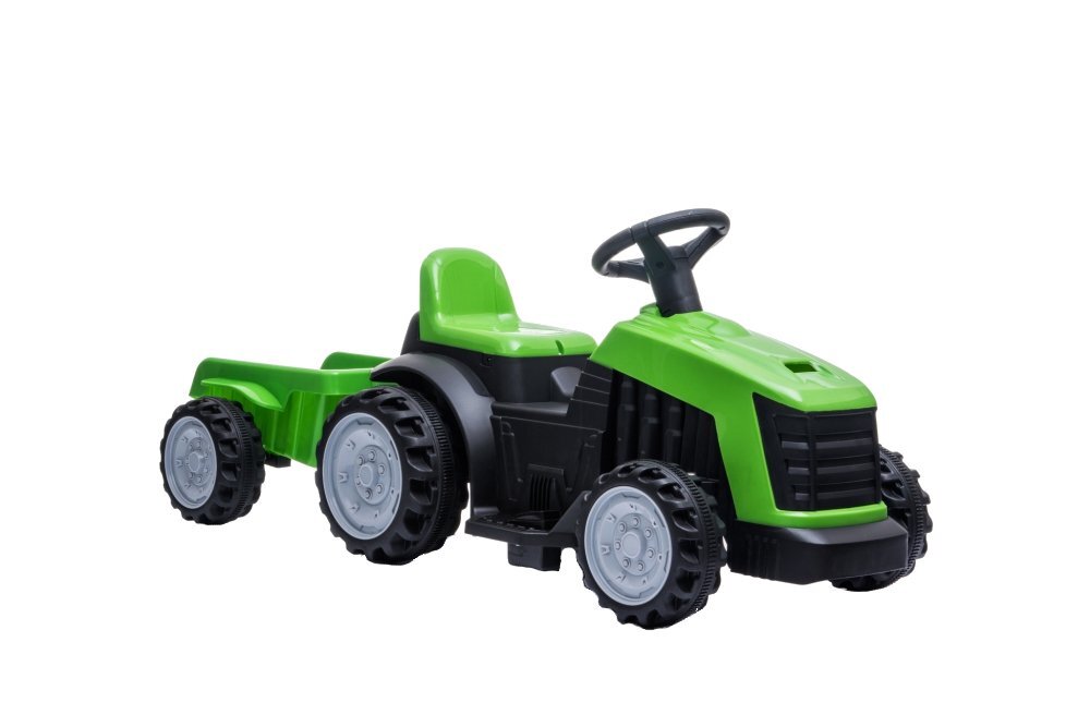 Nichiduta Tractor electric cu remorca pentru copii XXL Green Acumulator 6V4Ah Motor 22w Roti late si rezistente Remorca detasabila Pornire la buton Sarcina maxima admisa 25 kg
