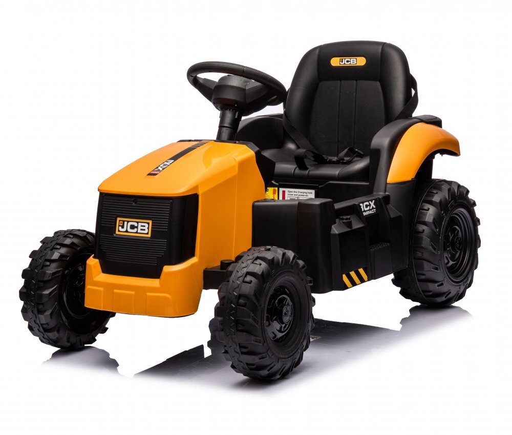 Nichiduta Tractor electric pentru copii JCB Yellow 70W cu telecomanda 2.4G si licenta suspensii si slow start