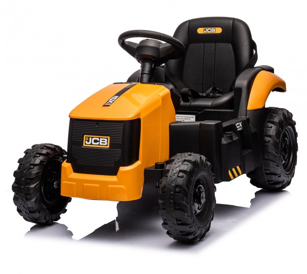 Nichiduta Tractor electric pentru copii JCB Yellow 70W cu telecomanda 2.4G si licenta suspensii si slow start