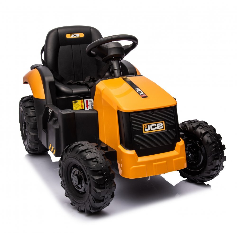 Nichiduta Tractor electric pentru copii JCB Yellow 70W cu telecomanda 2.4G si licenta suspensii si slow start