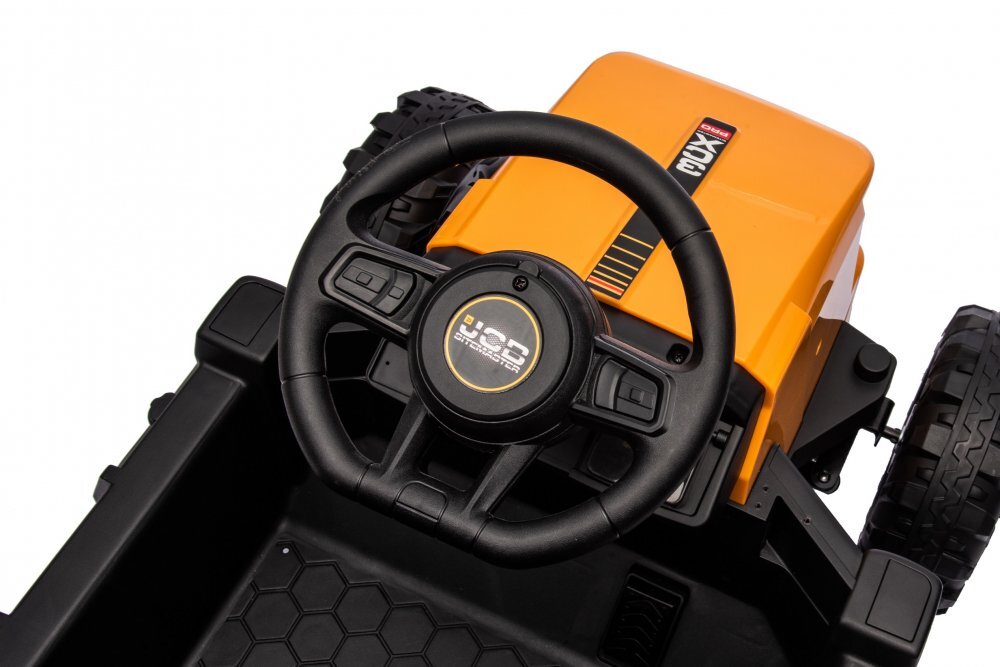 Nichiduta Tractor electric pentru copii JCB Yellow 70W cu telecomanda 2.4G si licenta suspensii si slow start