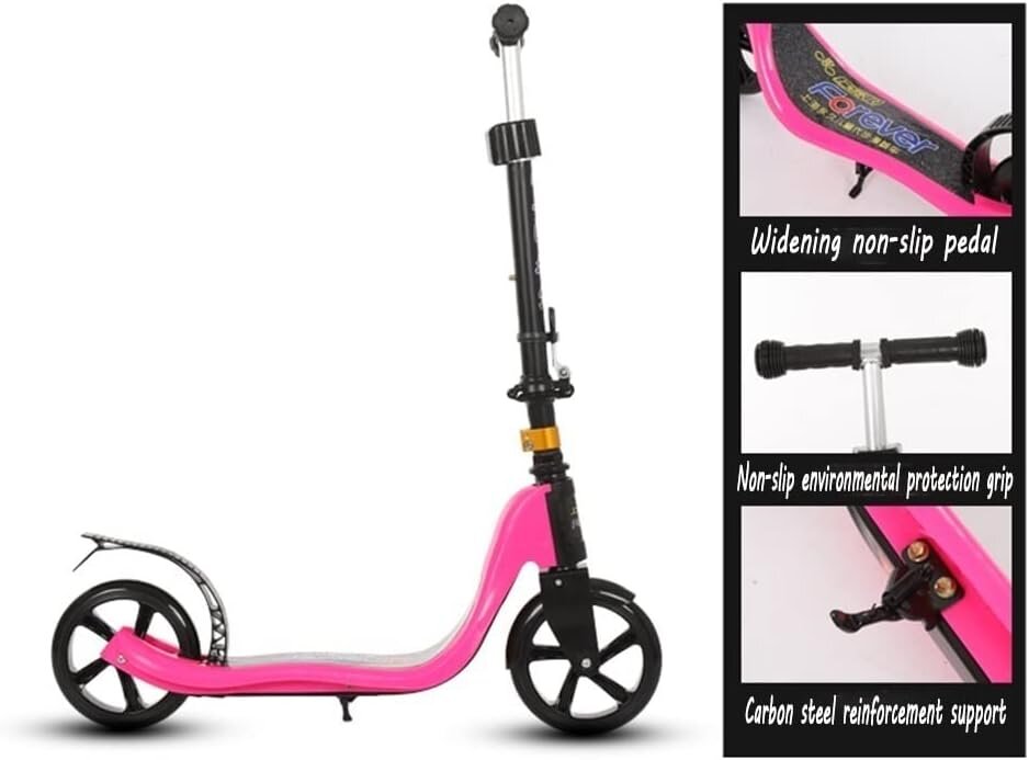 Nichiduta Trotineta pentru copii Rose pliabila cu inaltime reglabila in 5 pozitii cu platforma antiderapanta greutate maxima admisa 80 kg frana spate cric