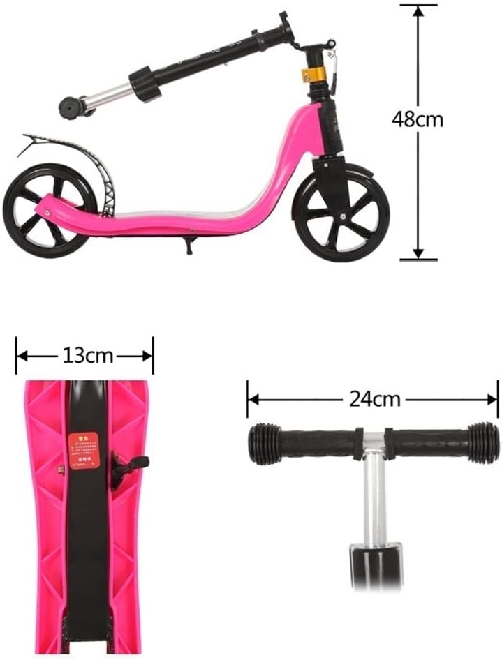 Nichiduta Trotineta pentru copii Rose pliabila cu inaltime reglabila in 5 pozitii cu platforma antiderapanta greutate maxima admisa 80 kg frana spate cric