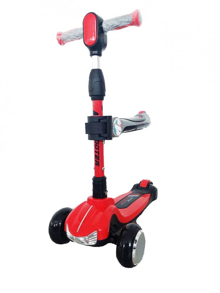 Nichiduta Trotineta pliabila pentru copii cu Proiector si Sunete Red Monster Truck