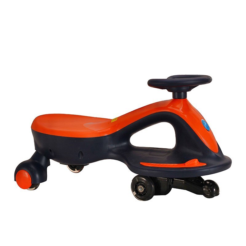 Nichiduta Vehicul electric tip PlasmaCar pentru copii design sportiv fara pedale volan ergonomic cu baterie reincarcabila de 6V4.5AH dimensiune 73 x 34.5 x 39 cm blue orange