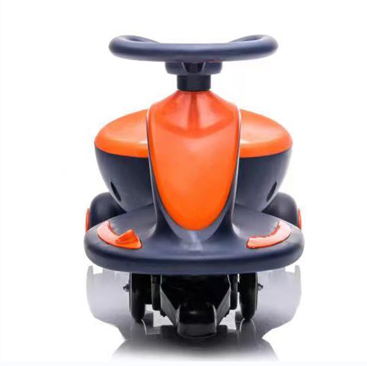Nichiduta Vehicul electric tip PlasmaCar pentru copii design sportiv fara pedale volan ergonomic cu baterie reincarcabila de 6V4.5AH dimensiune 73 x 34.5 x 39 cm blue orange