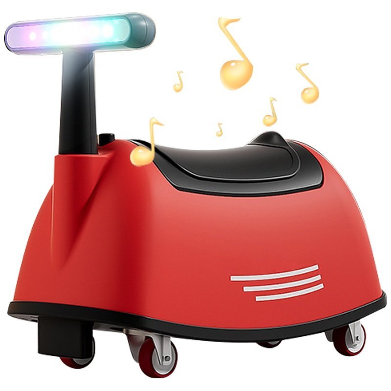 Nichiduta Vehicul RideOn fara pedale pentru copii GlowGO Red cu roti silentioase pivotante sezut confortabil cu spatiu de depozitare lumini LED frontale sunete