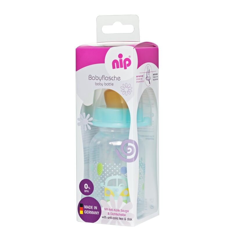 NIP Biberon Family Unisex PP 125 ml cu tetina latex pt ceai nr 1
