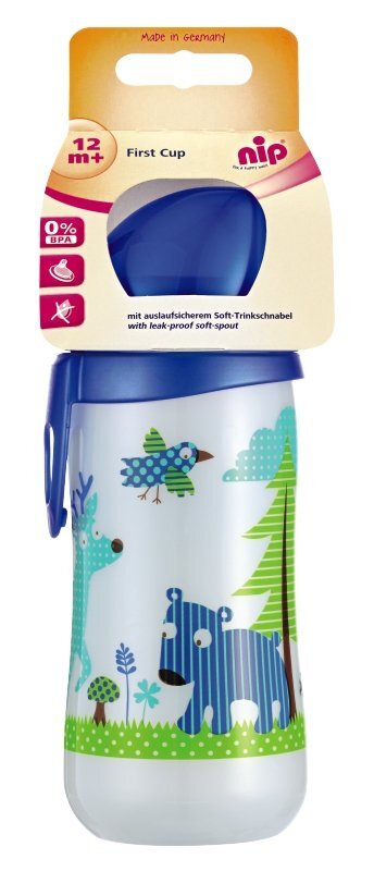 NIP Cana First Cup Boy PP 330 ml cu clip de prindere 12+ luni