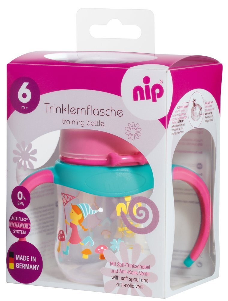 NIP Canuta Training Bottle Girl 150 ml PP 6+ luni