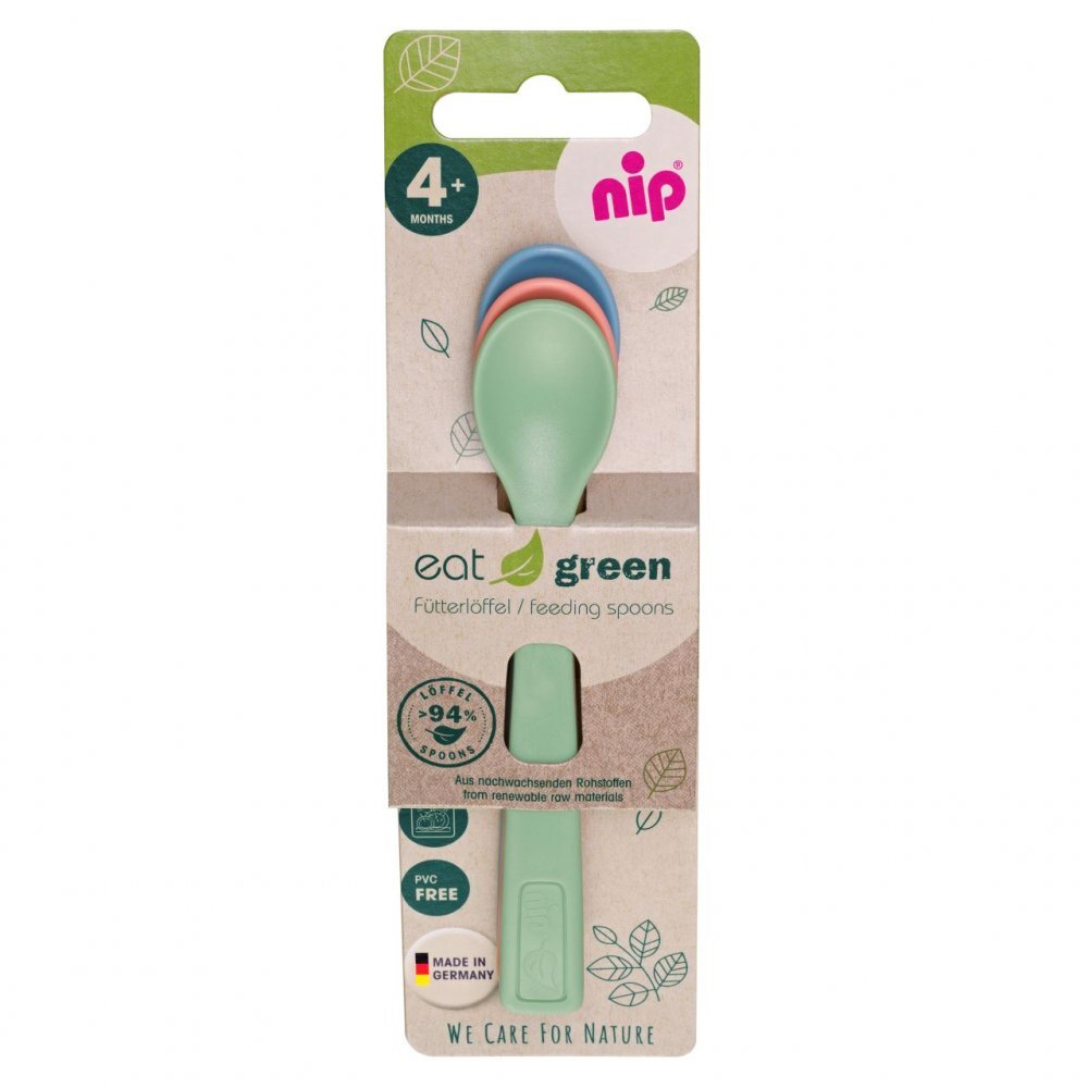 NIP Set 3 lingurite pentru bebelusi Eat Green 37066