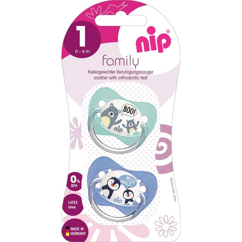 NIP Suzeta Family Latex marimea 1 (0 - 6 luni)
