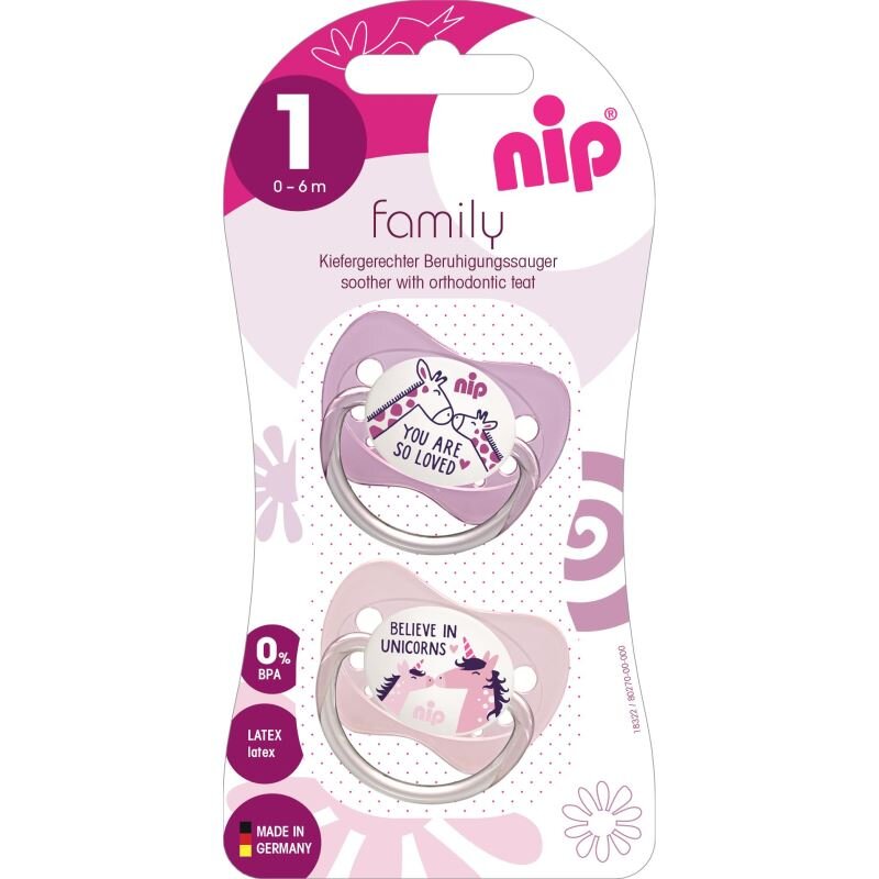 NIP Suzeta Family Latex marimea 1 (0 - 6 luni)