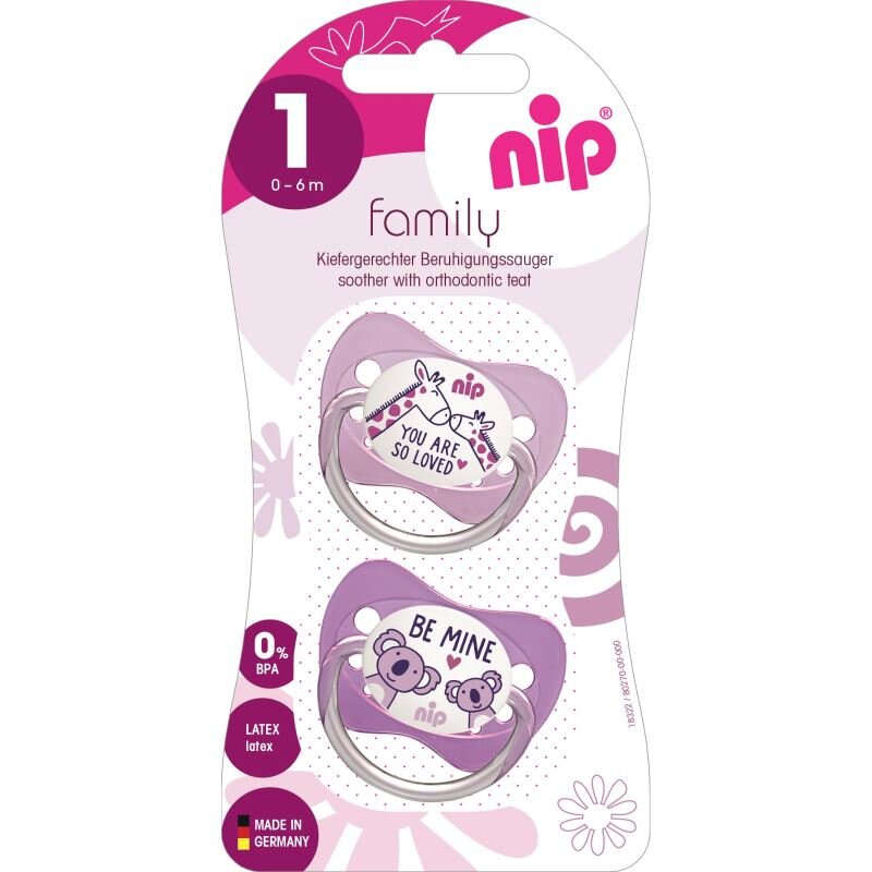 NIP Suzeta Family Latex marimea 1 (0 - 6 luni)