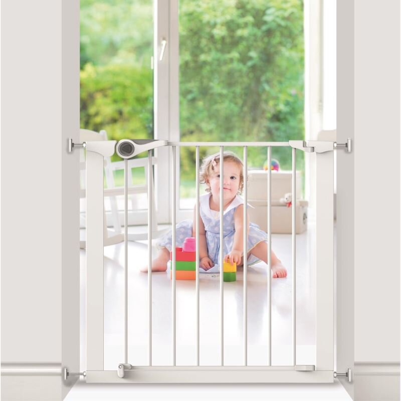 NOMA Poarta de siguranta Easy Fit presiune 75-82 cm metal alb N93439