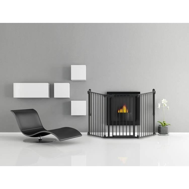 NOMA Tarc de siguranta modular cu 3 panouri metal negru N93491
