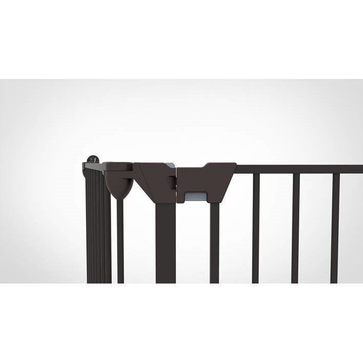NOMA Tarc de siguranta modular cu 3 panouri metal negru N93491