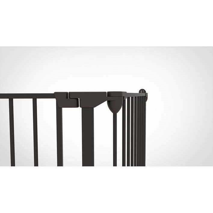 NOMA Tarc de siguranta modular cu 3 panouri metal negru N93491