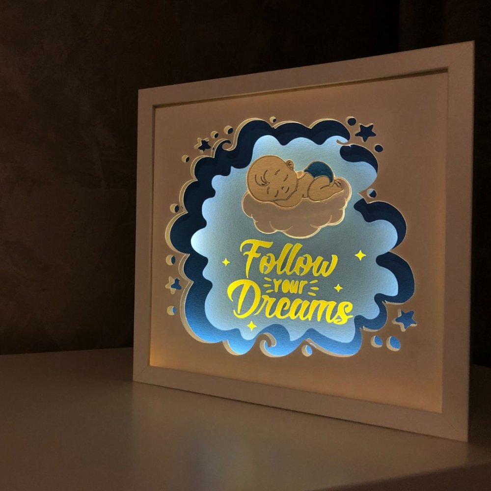 Noorhandmadeatelier Tablou luminos Baietel 002
