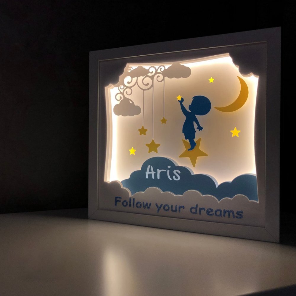 Noorhandmadeatelier Tablou luminos Baietel 011