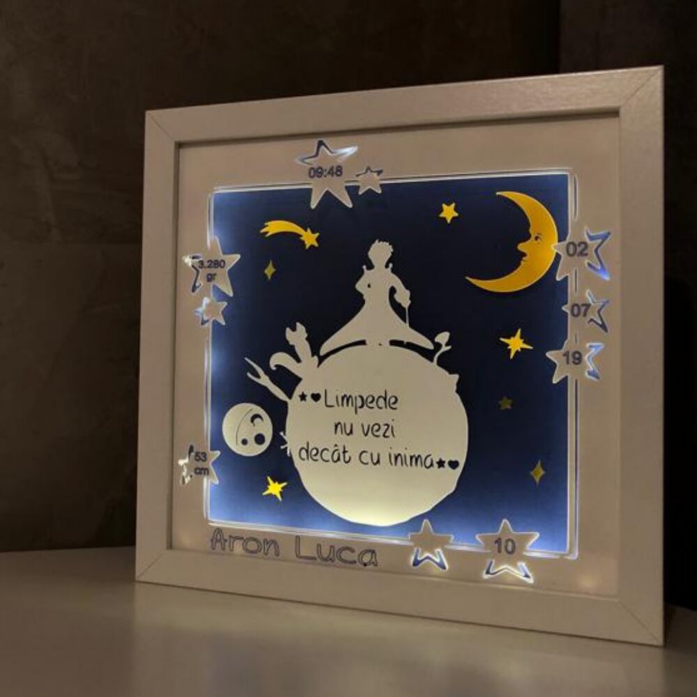 Noorhandmadeatelier Tablou luminos Baietel 028