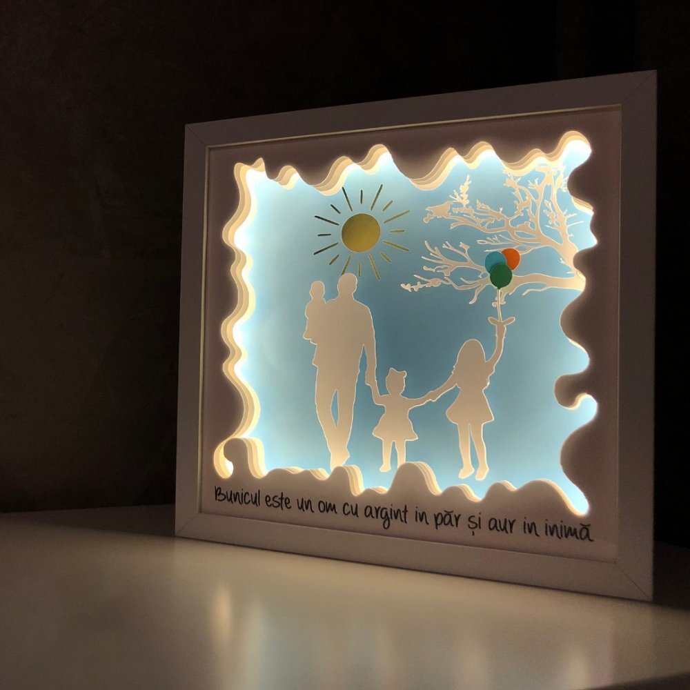 Noorhandmadeatelier Tablou luminos Bunici 014