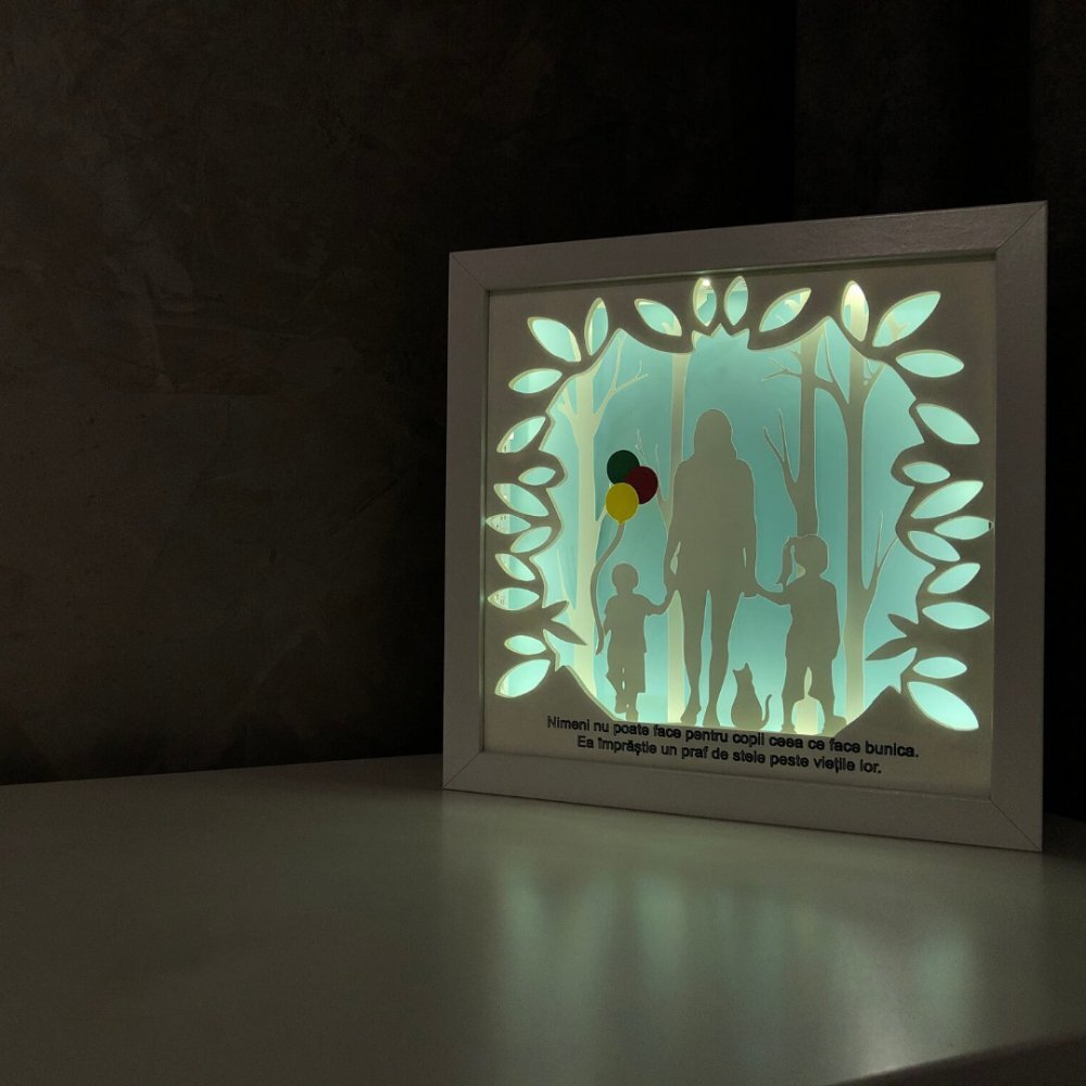 Noorhandmadeatelier Tablou luminos Bunici 017