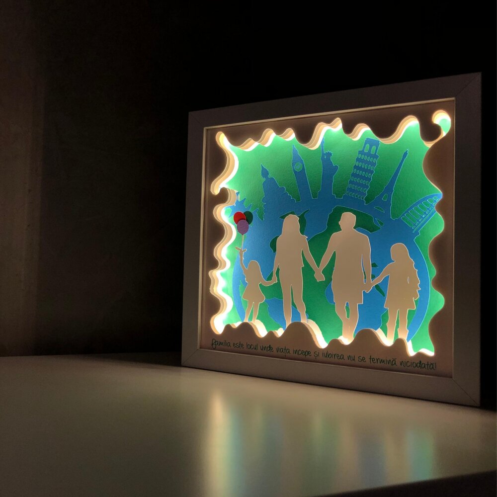 Noorhandmadeatelier Tablou luminos Calatorii 001