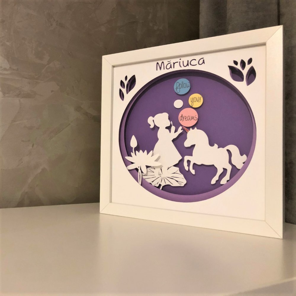 Noorhandmadeatelier Tablou luminos Fetita 012