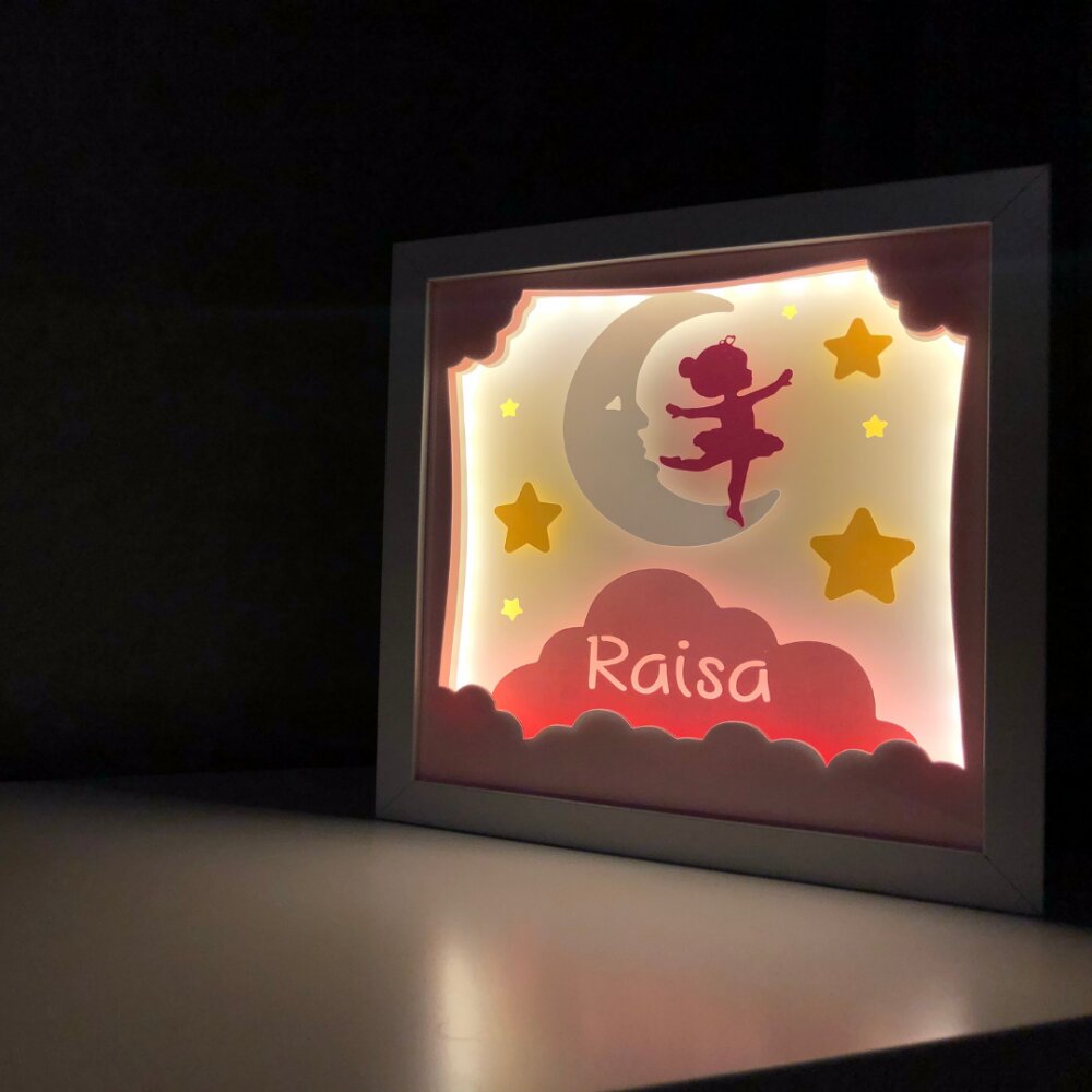 Noorhandmadeatelier Tablou luminos Fetita 013