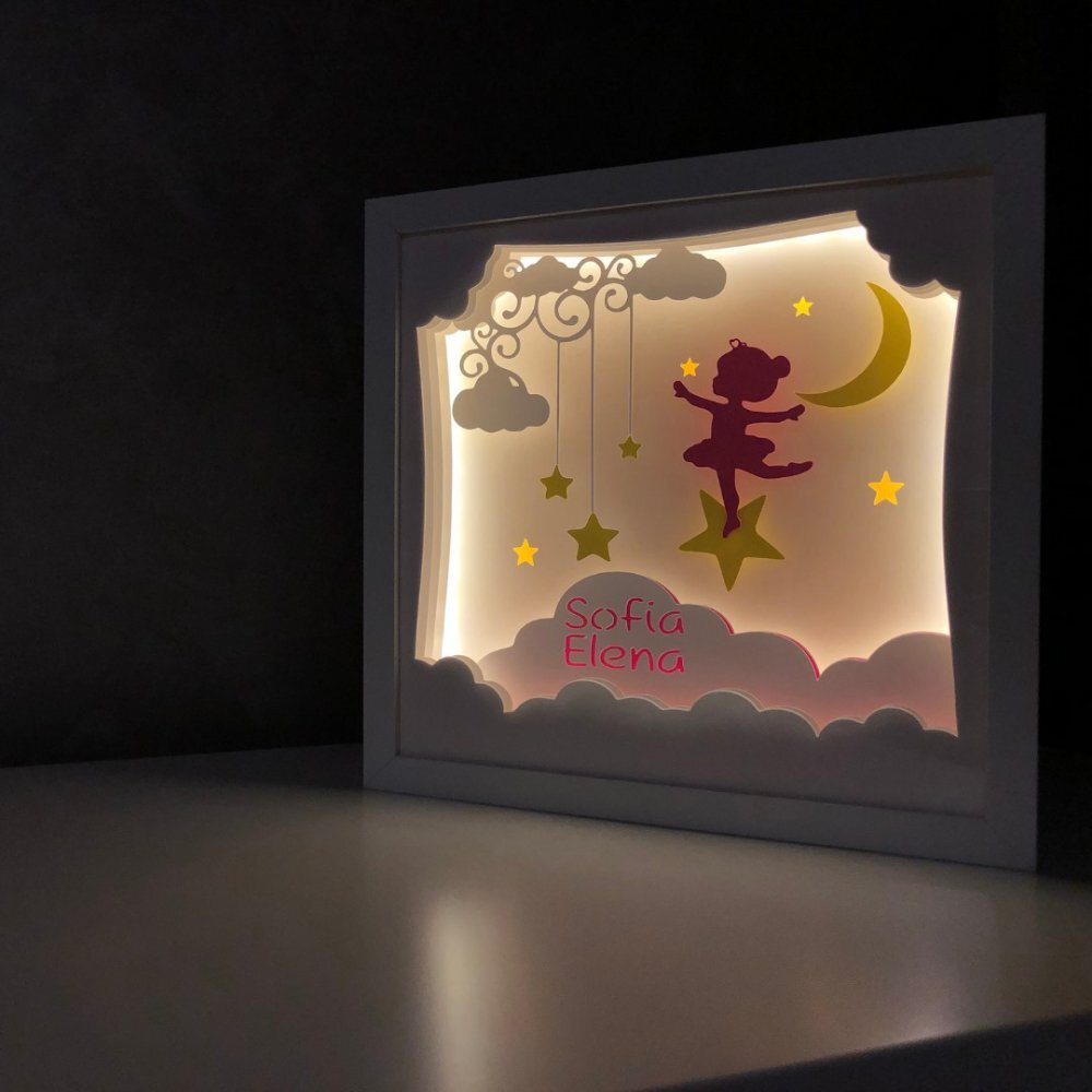 Noorhandmadeatelier Tablou luminos Fetita 015