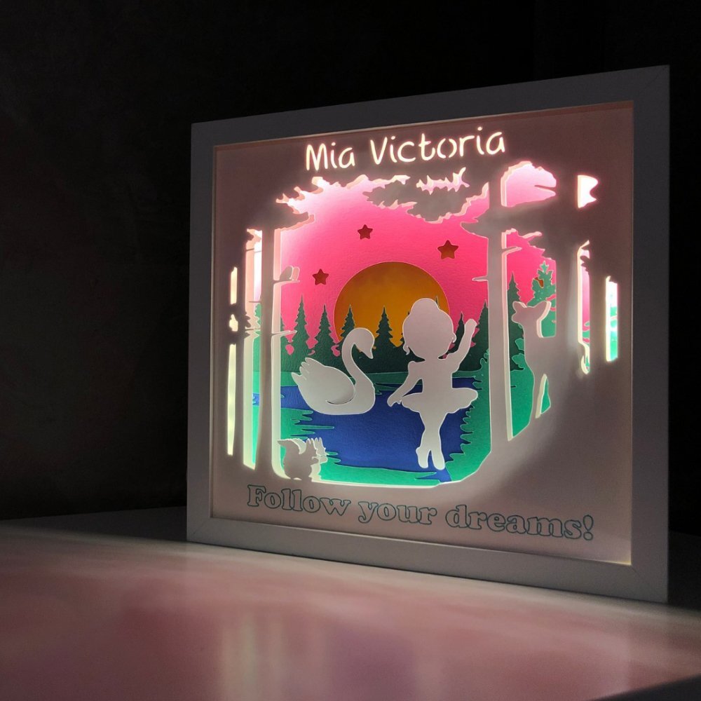 Noorhandmadeatelier Tablou luminos Fetita 016