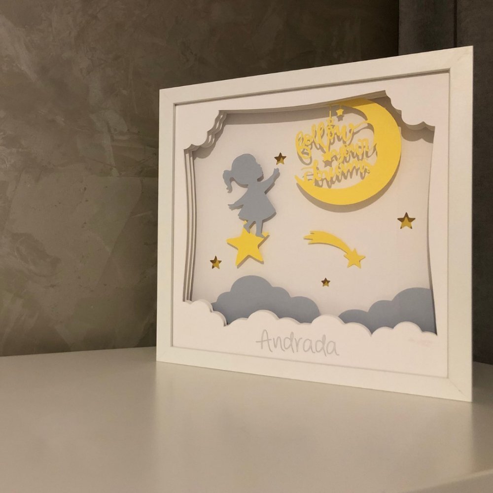 Noorhandmadeatelier Tablou luminos Fetita 023