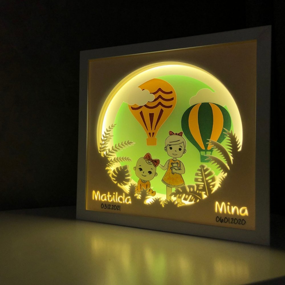 Noorhandmadeatelier Tablou luminos Fetita 028