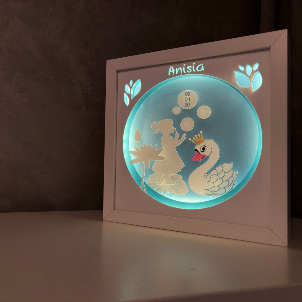 Noorhandmadeatelier Tablou luminos Fetita 030