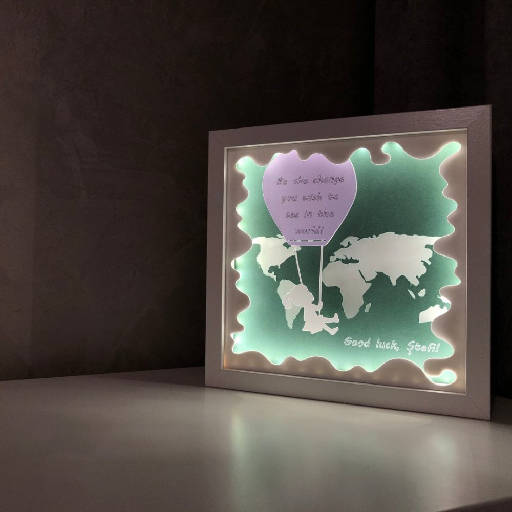 Noorhandmadeatelier Tablou luminos Fetita 043