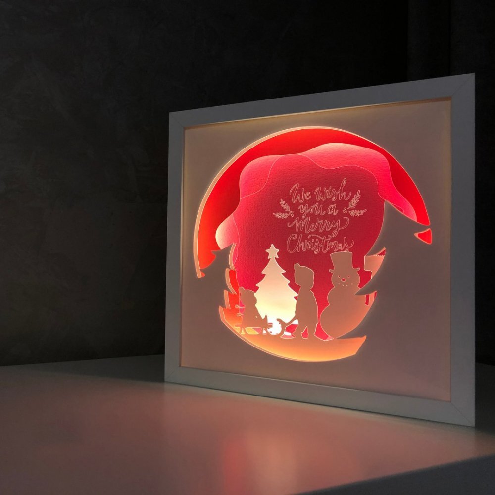 Noorhandmadeatelier Tablou luminos Frati 007 Craciun