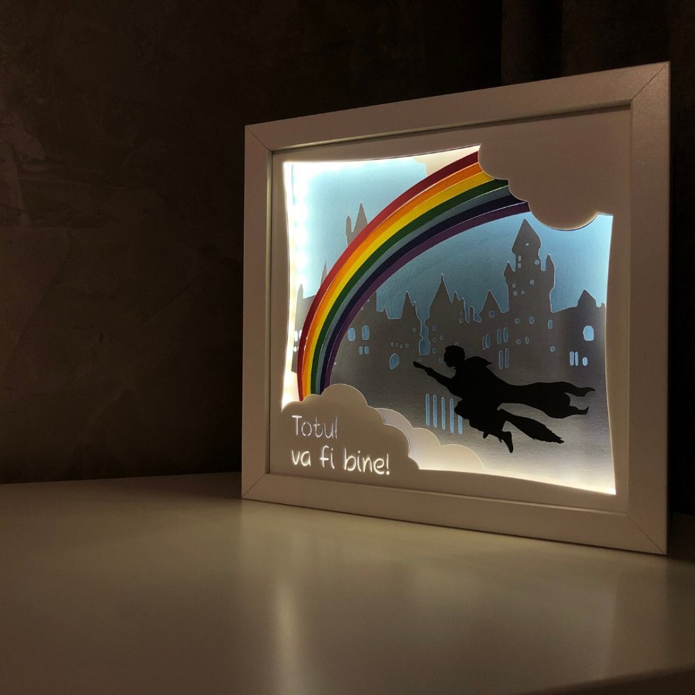 Noorhandmadeatelier Tablou luminos Harry Potter 01