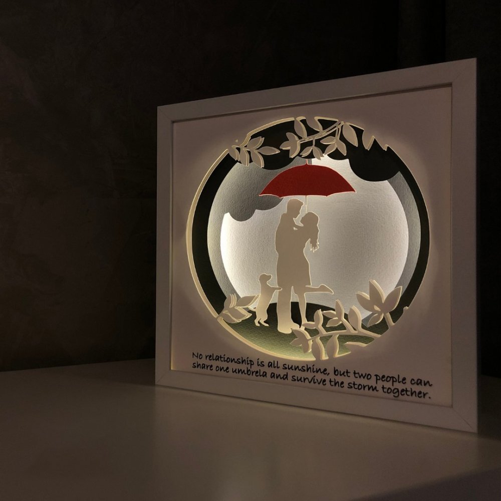 Noorhandmadeatelier Tablou luminos Indragostiti 003
